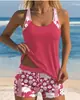 2027 Nuevo Bañador de Dos Piezas con Estampado de Amazon Europeo para Mujer Conservador Secado Rápido Calzoncillo Tipo Boxer Ropa de Baño de Comercio Exterior Transfronterizo