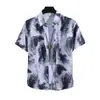 Camisa holgada de verano con estampado digital, camisa de hombre sin arrugas, camisa de playa casual y elegante de manga corta, venta al por mayor