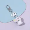 Chaveiro de Coala Fofo com Revestimento Decorado com Laço de Pérola Moderno Fofo Coração de Menina Pingente de Bolsa Chaveiro