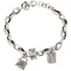 Pulsera Hexagonal con Estrella Vintage Antigua para Mujer Estilo Coreano Nuevo Ins Diseño de Nicho Estilo Frío de Alta Calidad Pulsera de Pareja