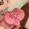 Francês Elegante Phalaenopsis Grampo de Cabelo Sentido Avançado Simulação Flor Franja Quebrado Grampo de Cabelo Atmosfera Acessórios Fotográficos Acessórios para o Cabelo