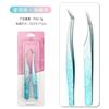 Pinzas de precisión para joyería de uñas transfronteriza Flor de Hielo galvanizado delfín clip de pluma dorada traje de 2 piezas pinzas herramientas para uñas