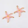 Colgante de Estrella de Mar con Goteo de Aceite de Acero Inoxidable 304 Transfronterizo Serie de Animales Marinos de Verano Colgante Individual Accesorios de Joyería DIY