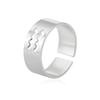 Anillo de constelación de oro para mujer acero inoxidable 12 constelaciones anillo abierto Tauro Leo joyería regalo de cumpleaños