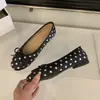 Zapatos de Noche Suaves con Lazo Plano Francés para Mujer 2026 Primavera Otoño Lunares Bailarinas Francesas de Suela Suave