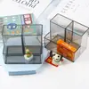 Ins-style Transparente Acrílico Três Grade Caneta Recipiente Simples de Alto Valor Escritório Desktop Estudante Armazenamento Multifuncional Caixa