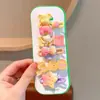 Versión Coreana Ins Tiktok Nuevo Pasador de Mariposa con Pedrería y Perlas Moda Simple Juego de 5 Piezas Pinza para el Cabello Set de Pinzas Laterales
