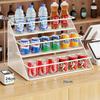 Estante de Almacenamiento de Bebidas de Gran Capacidad Estante de Exhibición de Productos para Cajero Estante de Exhibición Tipo Escalera Mostrador de Tienda de Conveniencia Estante Pequeño para Snacks