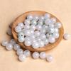 Cuentas de jadeíta natural con agujero grande, cuentas de jade tejidas creativas para bricolaje, pulsera, collar, cuentas sueltas, accesorios al por mayor