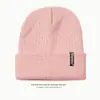 Comércio Exterior Chapéu de Tricô Infantil para Outono e Inverno com Heattech e à Prova de Frio para Meninos e Meninas, Chapéu de Lã Estilo Japonês Versátil com Etiqueta de Letra Pele de Melão