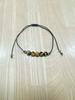 Pulsera Tejida de Piedra Natural Nueva Transfronteriza Lapislázuli Ojo de Tigre Tigre de Hierro Piedra Natural 6mm Redonda Tejida de Piedra Natural