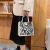 2024 Nueva Bolsa de Lona Portátil para Mujer Gran Capacidad Moda Piedra de Perro Bolso de Hombro para Compras Bolsa para Almuerzo de Estudiante