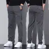Nuevos pantalones casuales de otoño e invierno para hombre: pantalones largos de pierna recta, modernos, versátiles, adecuados para el trabajo y la oficina, de corte ajustado, que favorecen la figura y resistentes a las arrugas
