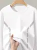 Novedades Primavera y Otoño 2026 Camiseta de Manga Larga con Cuello Redondo para Hombre Camiseta Elástica de Capa Base Ropa de Primavera y Otoño Sudadera con Capucha