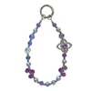 Cadena Colgante para Teléfono Móvil Flor de Diamante Llavero de Coche con Cuentas de Cristal Lanyard para Niñas Bolsita de Regalo Pequeña Colgante Venta al por Mayor
