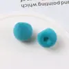 Contas aveludadas estilo coreano 16MM com furos laterais, contas redondas para acessórios DIY, populares no TikTok, adequadas para acessórios de cabelo, chaveiros, brincos e pingentes de carro