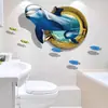 Adesivo de parede de peixe oceânico de golfinho artificial parede do quarto quarto de criança fundo da cabeceira pintura decorativa 3D tridimensional parede