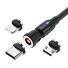 Cable de datos de atracción magnética de 540 grados Cable de carga magnética de 180 grados 5V2A imán de aguja única tipo C para teléfono Android bluetooth