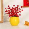 Fruta roja fruta rica flor artificial en maceta sala de estar comedor mobiliario ramo Año Nuevo festivo decoraciones para el hogar