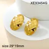 Pendientes Geométricos con Forma de Corazón de Moda para Mujer, Acero de Titanio Chapado en Oro, Pendientes de Lujo Ligero y de Gama Alta, Joyería de Venta Caliente Transfronteriza