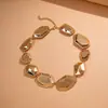Pendientes Circulares de Empalme Estilo Metal Transfronterizo Europeo y Americano y Conjunto de Collar, Cadena para Clavícula de Moda de Nicho, Conjunto de Joyería Versátil y Elegante