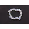 Pulseira de Pedra Natural com Pedrinhas Artesanal Versátil Fofa Colorida Pulseira de Cristal Rosa