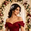 Accesorios de Novia Peines y Adornos para el Cabello Hechos a Mano Europeos y Americanos Accesorios para el Cabello de Perla y Cristal Peines para el Cabello de Novia Al por Mayor
