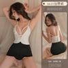 Lingerie Sexy Divertida Saia de Hipster Vazada Secretária Quente Traje Sem Desligar Uniforme de Escritório Tentação 6631