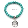 Pulsera Turquesa Transfronteriza Europea y Americana Accesorios de Tortuga de Playa Pulsera de Playa con Cuentas Turquesa Azul 8.6% Mayoreo