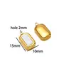 Colgante de Acero Inoxidable Rectangular Ovalado en Forma de Corazón para Collar Personalizado de Moda DIY Accesorios para Pendientes Transfronterizo