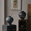 Jarrón de Cerámica de Jingdezhen Estilo Wabi-Sabi Decoración de B&B Maceta de Cerámica Hecha a Mano Arreglo Floral para Sala de Estar Flor Seca Recipiente para Flores de Gres