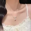 Colar Pingente Estrela Pérola Full Diamond Super Flash Acessórios Feminino 2025 Novo Estilo Quente Exquisita Corrente Clavícula Colar de Pescoço de Primavera