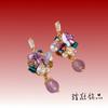 Brincos de Borboleta de Cristal Roxo Novos 2025 Novo Design de Nicho Luxo Acessível Brincos de Alta Qualidade Brincos Elegantes