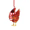 Colgante de Navidad de Producto Nuevo Transfronterizo Colgante de Gallo Acrílico Plano No Luminoso Decoración de Árbol de Navidad