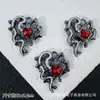 Estilo Oscuro Europeo y Americano Colgante Encanto de Luna Corazón Mariposa Rosa Cruz con Pedrería Pulsera de Cuentas Collar DIY
