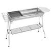 Suministro Directo del Fabricante Babbidge Parrilla de Acero Inoxidable Portátil Plegable Doble Propósito para Freír y Asar