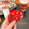 Ano Novo Estilo Chinês Desenho Animado Pelúcia Argola de Pressão Lingote Saco da Sorte Formato de Maçã Pulseira Prêmio de Feriado Presente Atacado