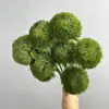 Estilo simples de alta qualidade flor de casamento verde dianthus estilo natural flor falsa bola de cabelo verde estilo mori arranjo de flores de casamento decoração