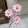 3 Flores Artificiales de Hada Rosa Flip-Flap Estilo Monet para Boda y Decoración del Hogar