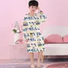 Pijama Infantil, Primavera e Outono, Manga Longa, Fino, Desenho Animado, Roupa de Casa, Roupas para Ar Condicionado de Verão, Conjunto de Pijama Fino para Crianças Maiores