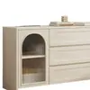 Penteadeira e Cômoda Integradas ao Quarto, Armário de Armazenamento Moderno Minimalista para Apartamentos Pequenos, Mesa Estilo Creme, Mesa de Maquiagem Extensível