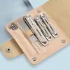 Set de Cortauñas Portátil Anti-Salpicaduras Herramienta para Pedicura Manicura Cuidado de Uñas Set de Belleza