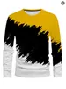 Camiseta Masculina Leite Estampa Digital 3D Casual Manga Longa Exclusiva para Comércio Exterior