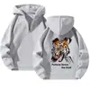 Sudadera con capucha de marca de moda Diseño X Estampado de letras Sudadera sin capucha Sudadera con capucha y media cremallera de tigre Chaqueta americana