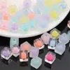 Cuentas Cuadradas de Acrílico con Agujero Grande Cuentas Sueltas Cuentas para Pulsera Relleno Macarrón Hecho a Mano DIY Cuerda para Ensartar Lanyard para Teléfono Adorno