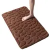 Alfombrillas de Suelo con Relieve de Piedra para Uso Doméstico, Felpudos de Algodón Elástico y Coral, Alfombrillas Absorbentes para Pies de Baño, Venta al por Mayor Transfronteriza
