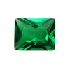 Rectangular ángulo recto nano Wuzhou gema artificial verde nano piedra desnuda anillo de fondo puntiagudo joyería con piedra DIY