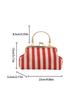 Bolso de Mano Casual Nuevo de Verano 2025 Cadena Exquisito Bolso de Hombro Rayado de Paja Casual Color Sólido Bandolera para Mujer