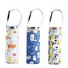 Funda personalizada para taza termo de material de buceo, funda creativa de limón para termo de vidrio, hebilla de bandolera, funda gruesa aislante para botella