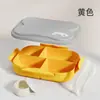 Caixa de Almoço de Plástico, Segura para Micro-ondas, Caixa Doméstica Compartimentada para Conservar Frescos, Caixa de Almoço de Grau Alimentício para Trabalhadores de Escritório, Caixa Selada